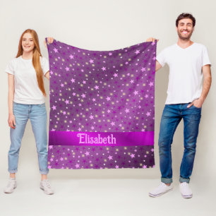 purple star, shape, shiny, design, graphic, best,  fleece blanket