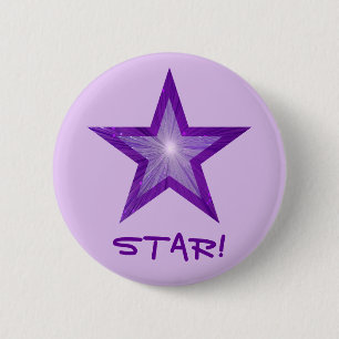 Purple Star 'STAR!' button pale purple
