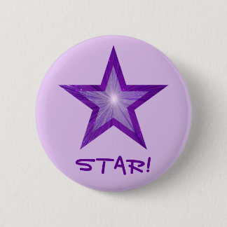 Purple Star 'STAR!' button pale purple