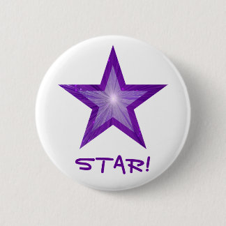 Purple Star 'STAR!' button white