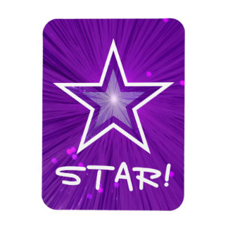 Purple Star 'STAR!' flexible magnet