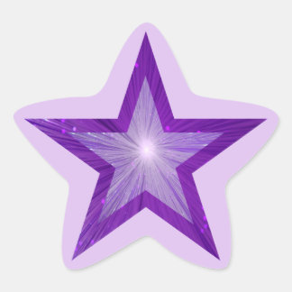 Purple Star star-shape sticker pale purple