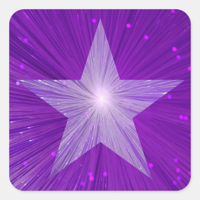 Purple Star sticker square (Front)