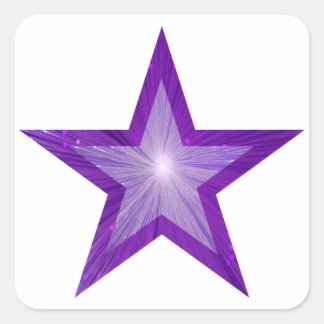 Purple Star sticker square white