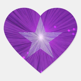 Purple Star sticker star heart