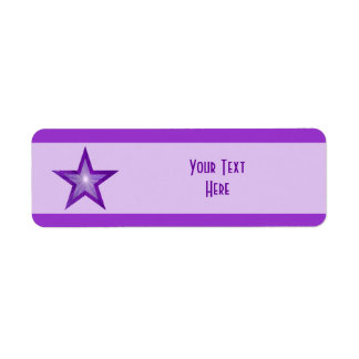 Purple Star stripe 'Your Text' pale purple