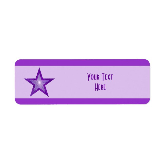 Purple Star stripe 'Your Text' pale purple (Front)
