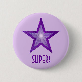 Purple Star 'SUPER!' button pale purple