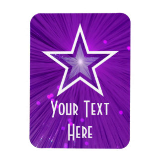 Purple Star 'Text' flexible magnet vertical