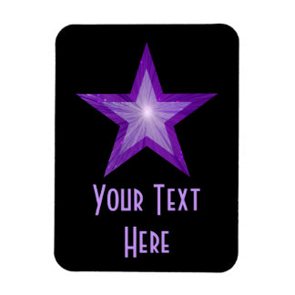 Purple Star 'Text' flexible magnet vertical black