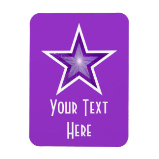 Purple Star 'Text' flexible magnet vertical purple