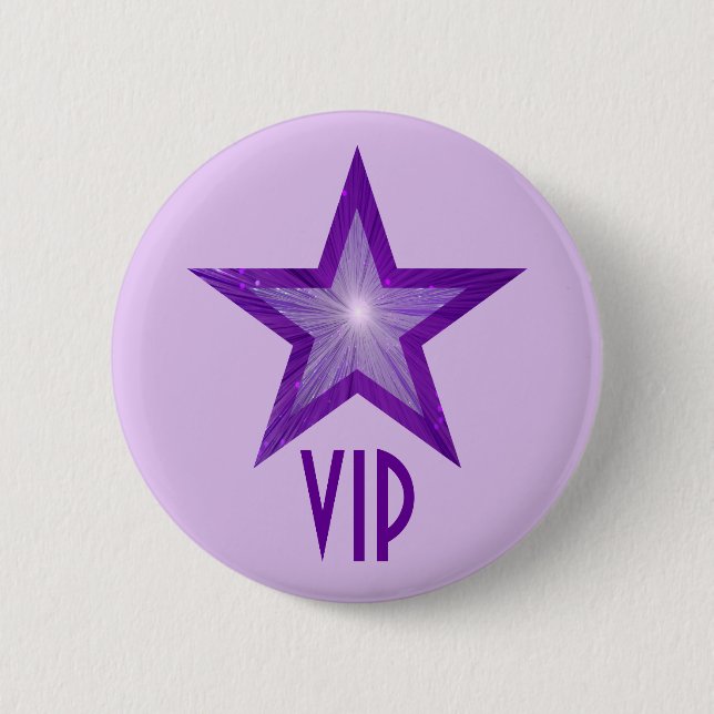 Purple Star 'VIP' button pale purple (Front)