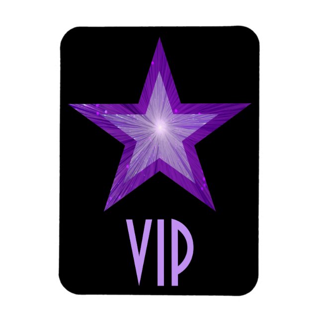 Purple Star 'VIP' flexible magnet black (Vertical)