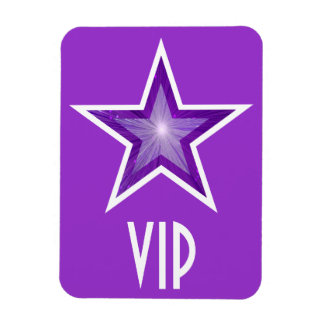 Purple Star 'VIP' flexible magnet purple