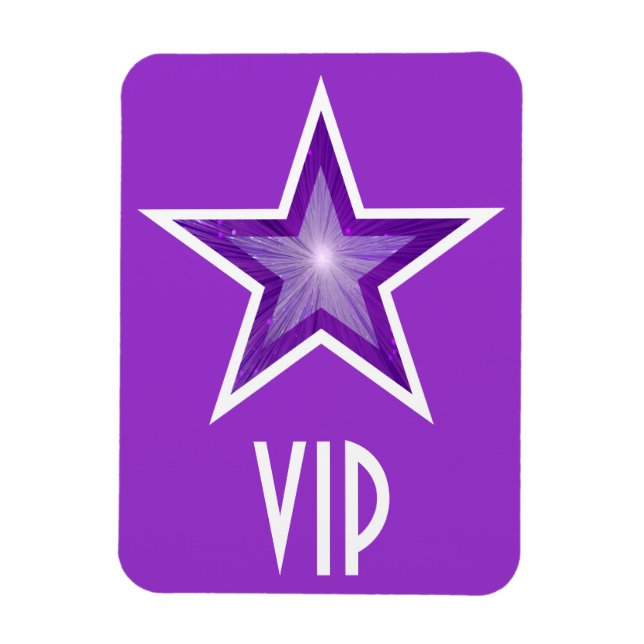 Purple Star 'VIP' flexible magnet purple (Vertical)