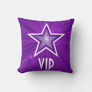 Purple Star 'VIP' throw pillow square