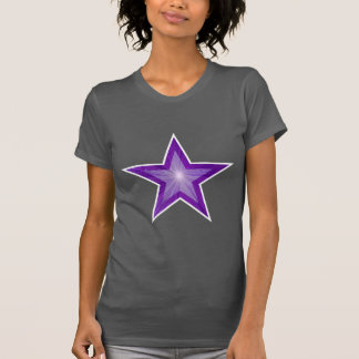 Purple Star White women's t-shirt grey