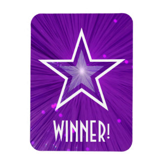 Purple Star 'Winner!' flexible magnet