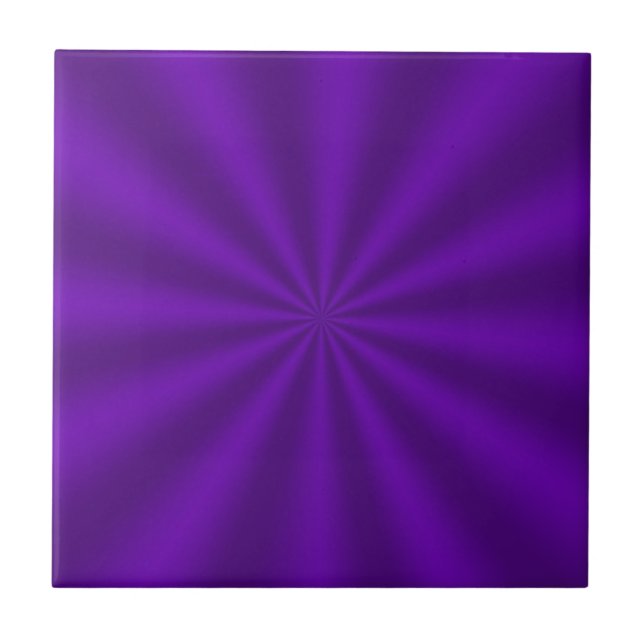 Purple Starburst Ceramic Tile (Front)