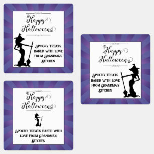 Purple Starburst Witch Halloween