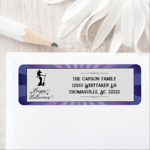 Purple Starburst Witch Halloween