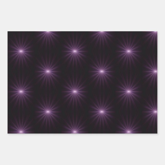 Purple Starburst  Wrapping Paper Sheet (Front)