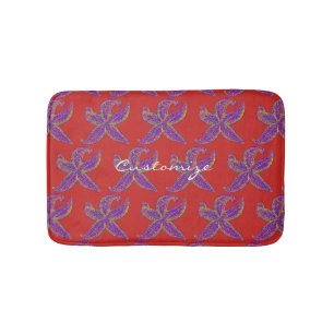 purple starfish Thunder_Cove any colour Bath Mat