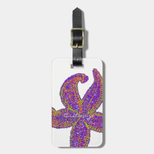 purple starfish Thunder_Cove any colour Luggage Tag