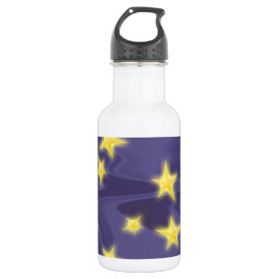 Purple Starry Night; Yellow Stars Pattern 532 Ml Water Bottle