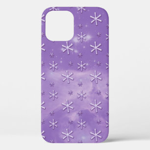 Purple Starry Sky Astrisk Pattern iPhone 12 Case