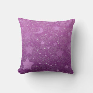 Purple Stars and Moons Cushion