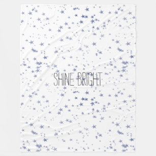 Purple Stars Fleece Blanket