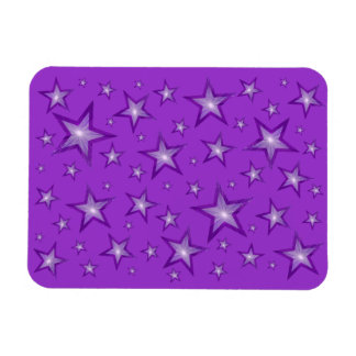 Purple Stars flexible magnet purple