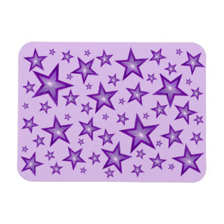 Purple Stars flexible magnet purple