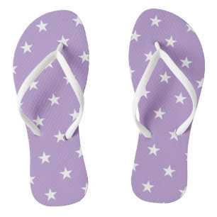Purple Stars Flip Flops