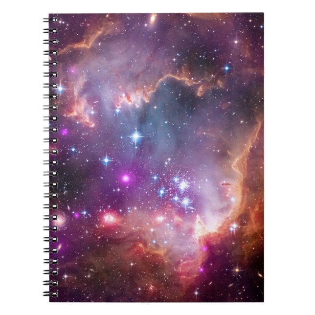 Purple Stars Galaxy Space Astronomy Spiral Notebook (Front)