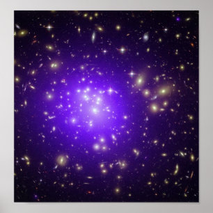 Purple stars haze in space NASA Poster