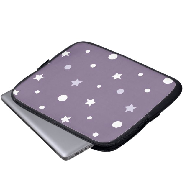 Purple Stars Laptop Sleeve (Front Bottom)