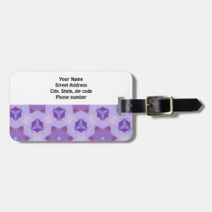 Purple Stars Luggage Tag