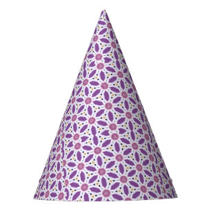 Purple Stars Pattern Party Hat