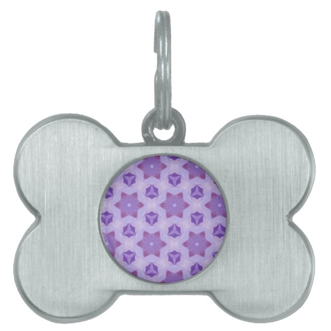 Purple Stars Pet Tag (Front)