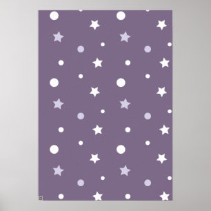 Purple Stars Poster
