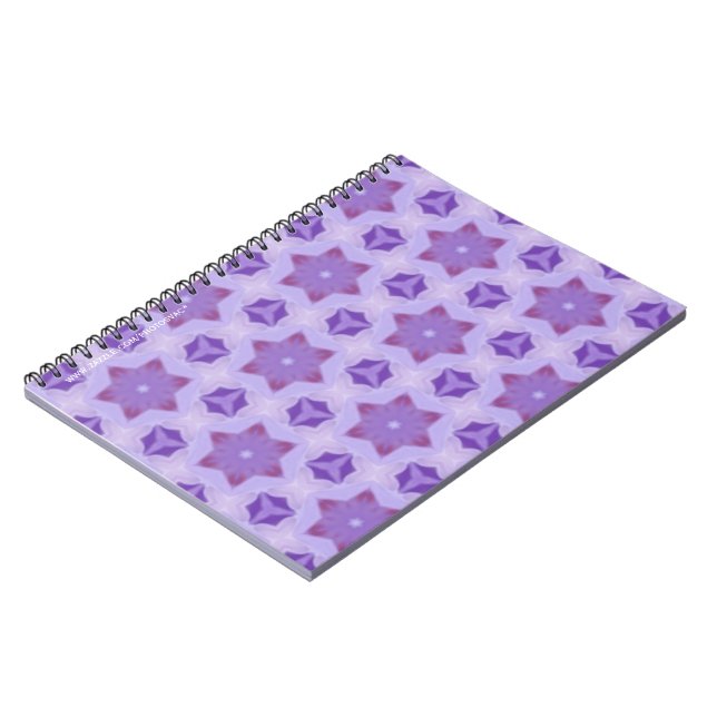 Purple Stars Spiral Notebook (Left Side)