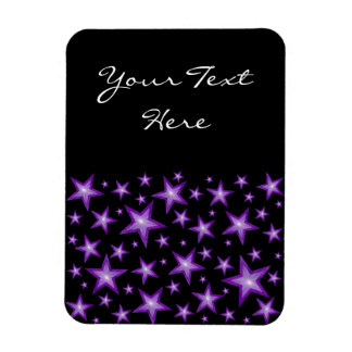 Purple Stars 'Text' flexible magnet vertical black
