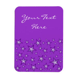 Purple Stars 'Text' vertical purple Magnet