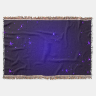 Purple Stars Throw Blanket