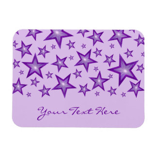 Purple Stars 'Your Text' pale purple Magnet