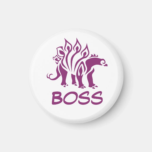 Purple Stegosaurus Spiked  Dinosaur  Magnet (Front)