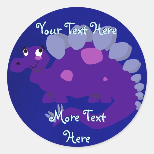 Purple Stegosaurus Stickers (Front)