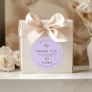 Purple Sticker with Logo Thank you for your order